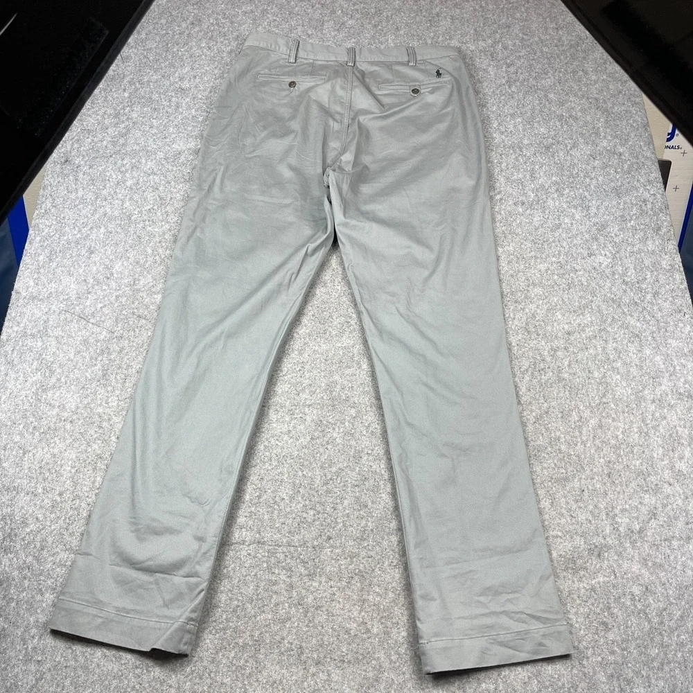 Polo Ralph Lauren Mens Chino Khakis Pants Size 36T/36 Beige Stretch Classic Fit